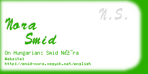 nora smid business card